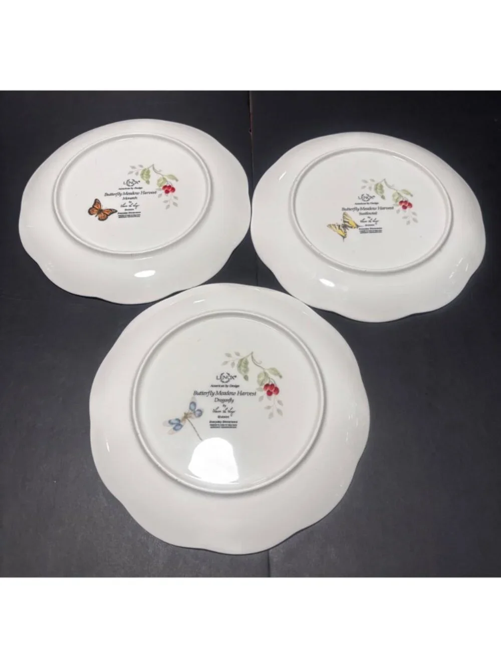 Lenox Butterfly Meadow Salad Accent Plates Set Of 3 Louise Le Luyer Design